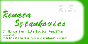 renata sztankovics business card